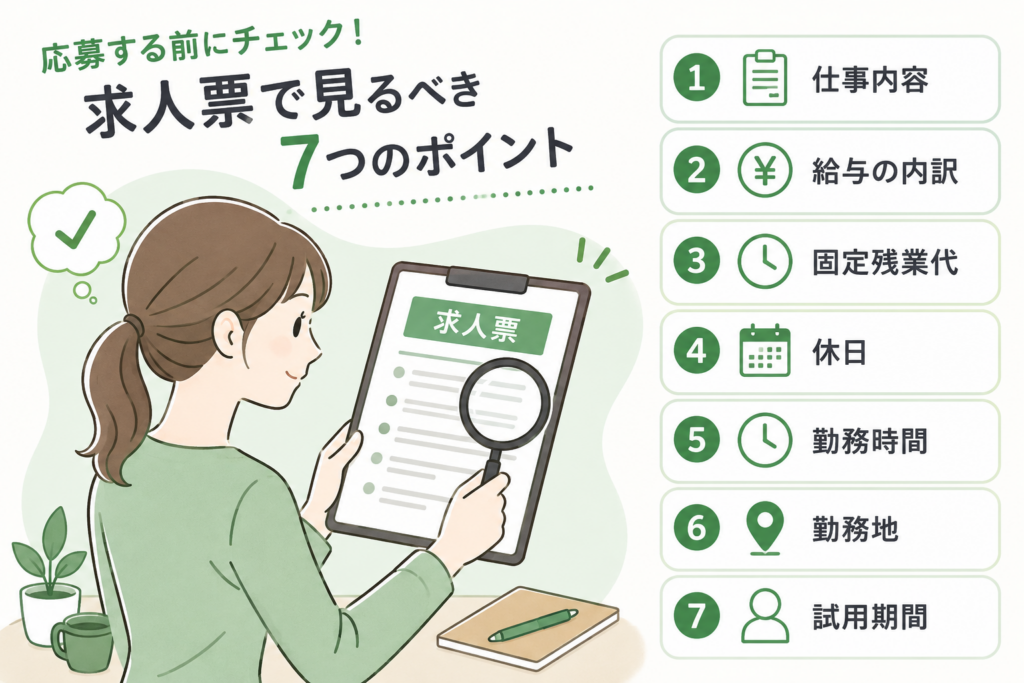 応募する前にチェック！求人票で見るべき7つのポイント